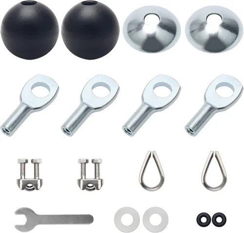 17 accesorios de cable para gimnasio, accesorio de cuerda sólida para máquina de poleas de fitness de 0.197 in, equipo de gimnasio para gimnasio en