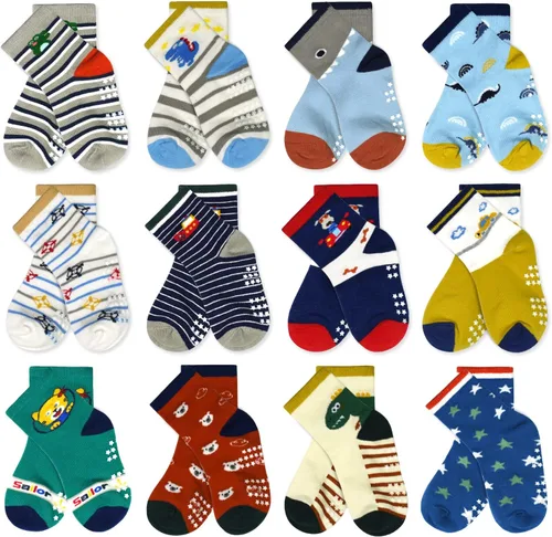 Miniatura 14 de Tphon Calcetines antideslizantes para niños y niñas de 0 a 7 años
