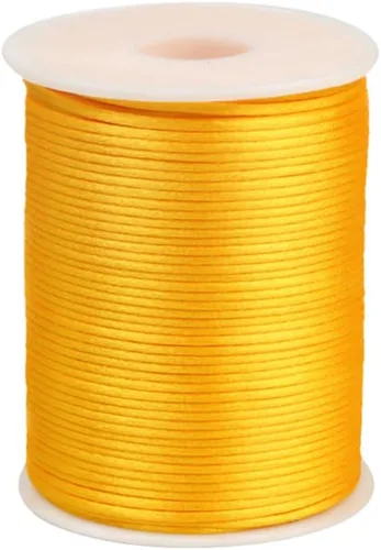 Miniatura 44 de 2.0mm Hilo de Cordón de Seda de Nylon para Cuentas de Macramé, Pulseras, Nudos Chinos, Collares, Joyería 109 Yardas (Verde Oscuro)