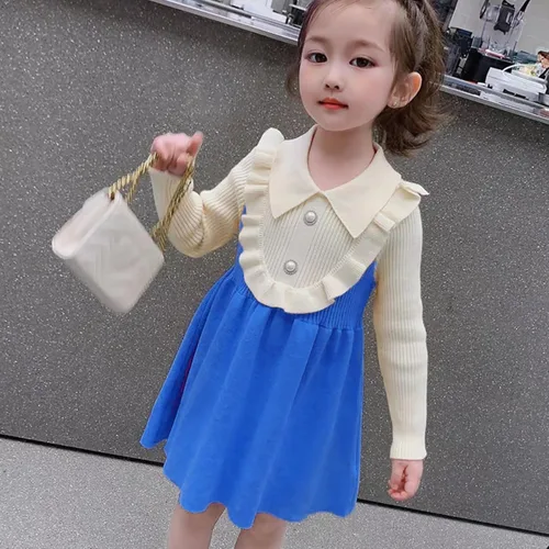 Miniatura 3 de Toddler Girls Spring and Autumn Cute Sweet Baby Dresses Loog Sleeve Outfit for 3 to 8 Years Clothes Girl 6 Years