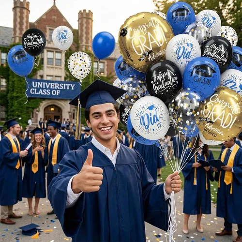 Miniatura 4 de HILAVO Globos negros, azules, blancos