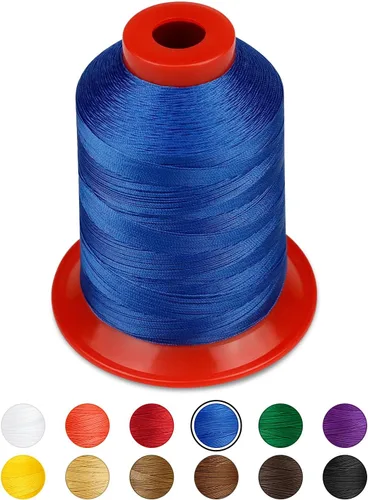 Miniatura 14 de Hilo de tapicería extra fuerte FIVEIZERO, hilo de nailon unido rojo de 1000 metros para denim, cuero, manualidades, máquina, bricolaje y hogar