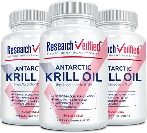 Miniatura 10 de Research Verified Aceite de krill antártico, mejora la función cardíaca, aumenta la cognición, 2000 mg, 360 cápsulas blandas, suministro para 6