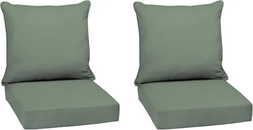 Miniatura 159 de Arden Outdoor Deep Seat Cushion Set, 24 x 24 pulgadas, Cojín para exteriores resistente al clima, a la lluvia y a la decoloración para silla, sofá