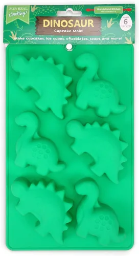 Miniatura 4 de Handstand Kitchen Dinosaur Buddies T-Rex y Stegasaurus - Molde de silicona para magdalenas (2 unidades)