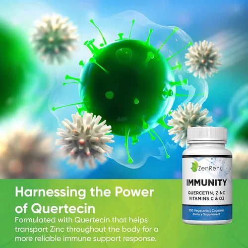 Miniatura 3 de Quercetina Zinc Vitamina C Vitamina D – Vitaminas 6 en 1 para la inmunidad con curcumina para defensa inmunológica y apoyo antioxidante – Fácil