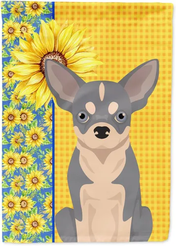 Miniatura 112 de Caroline's Treasures WDK5331CHF - Bandera de verano con diseño de girasoles rojos y blancos, manga grande, para porche, para colgar en la pared