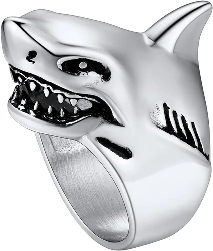 U7 Anillo de pulgar para motociclista, tamaño 7-14, anillos de animales punk personalizados de acero inoxidable para hombres y mujeres, anillos de