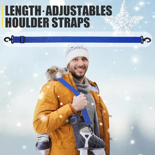 Miniatura 5 de Skylety 4 correas ajustables para botas de esquí, correa de snowboard, correa de hombro, patines de hielo, accesorios deportivos de invierno Azul