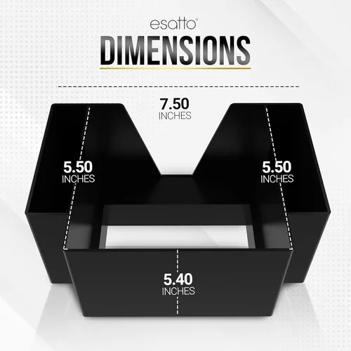 Miniatura 4 de Esatto Bar Products Premium Square Bar Caddy (negro) Herramienta de barra profesional utilizada para organizar fácilmente artículos de barra