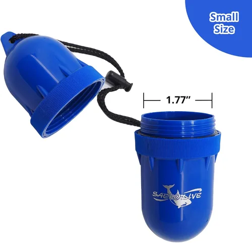 Miniatura 4 de Caja seca cilíndrica con cordón, contenedor impermeable, soporte hermético para llaves, para esnórquel, barco, kayak, buceo y actividades acuáticas