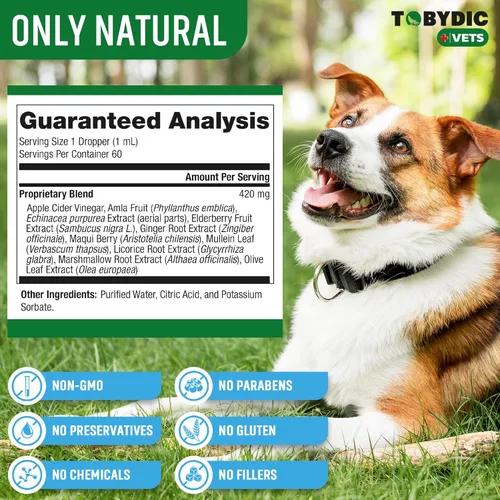 Miniatura 5 de TOBYDIC Alivio Natural para la Tos de la Perrera Seca y Húmeda para Perros y Gatos - Tratamiento Herbal que Ayuda a Calmar la Garganta y el Tracto