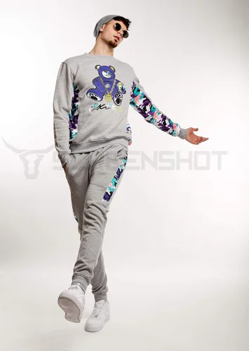 Miniatura 30 de SCREENSHOT APPLIQUE F11966 Premium Fleece Streetwear Chenille EMB Crew Neck Sweatshirt - Classic Fit