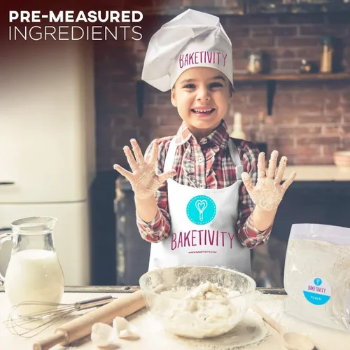 Miniatura 2 de Kit de actividades DIY para hornear Baketivity Kids - Hornea deliciosos muffins de confeti con ingredientes pre-medidos – La mejor idea de regalo