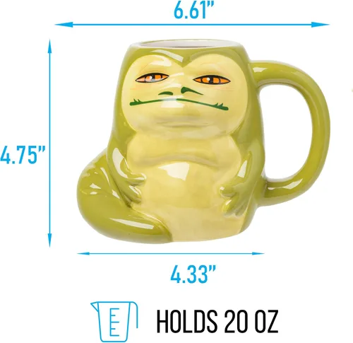 Miniatura 3 de Silver Buffalo - Taza de cerámica esculpida 3D de Star Wars The Mandalorian Child Seated, 591 ml (20 oz)