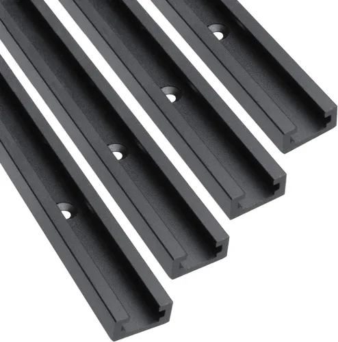 Miniatura 7 de Pista en T de aluminio de 36 pulgadas para carpintería - Perfil de doble corte universal con agujeros de montaje preperforados - Carpintería