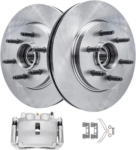 Miniatura 31 de Detroit Axle - Kit de freno delantero para Volkswagen Golf Jetta City Beetle Rotores de freno de disco de repuesto pastillas de freno de cerámica