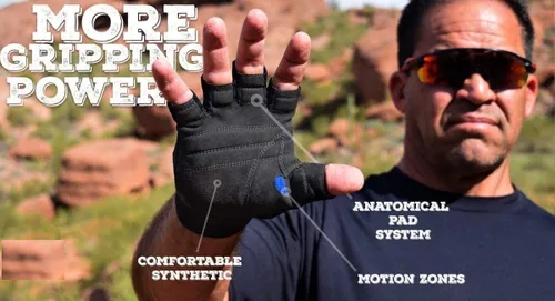 Miniatura 5 de Bionic Guantes – The Synthetic ReliefGrip (SRG) Guantes de fitness con sistema patentado de almohadilla de alivio anatómico (par)