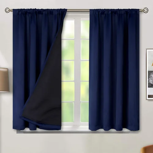 Miniatura 60 de BGment - Cortinas opacas para sala de estar de 63 pulgadas de largo, juego de 2 paneles, cortinas para oscurecer toda la habitación, cortinas