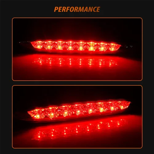 Miniatura 5 de ADIIL Lente transparente rojo brillante 8-LED 3rd freno stop luz trasera kit compatible con 2002 2003 2004 2005 2006 Mini Cooper OEM lámpara