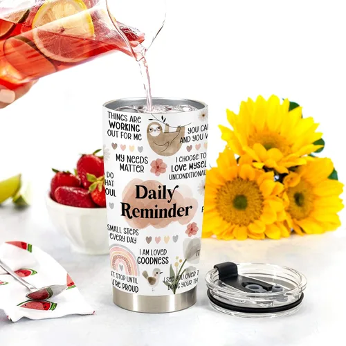 Miniatura 3 de Afirmaciones Diarias Positivas Para Mujeres - Taza de Viaje de Pensamientos Positivos - Regalos Inspiradores - Regalo para Salud Mental - Taza