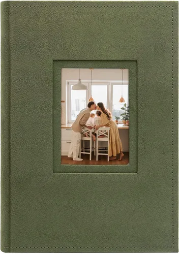 Miniatura 8 de Golden State Art, Álbum de fotos de gamuza de piel sintética con capacidad para 300 fotos de 4 x 6 pulgadas con espacio de escritura de notas, ideal