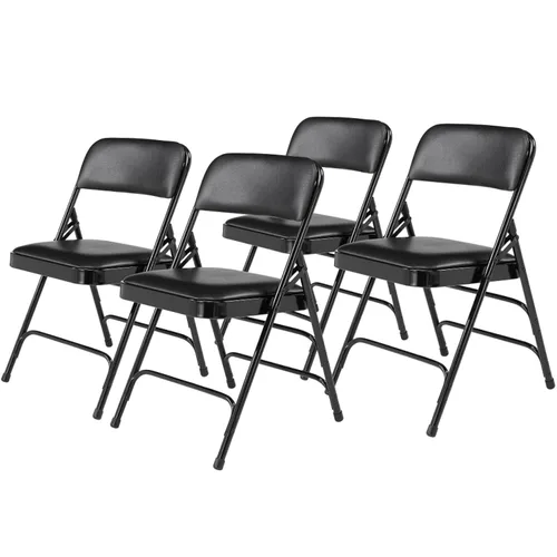 Miniatura 10 de National Public Seating - Sillas plegables portátiles acolchadas de alta calidad, serie 1300, tapizadas, sillas plegables resistentes