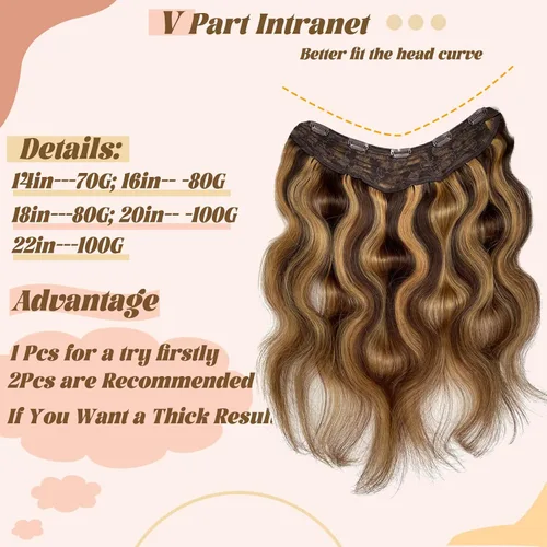 Miniatura 5 de Extensiones de cabello humano rizado real, con reflejos, mezcla de rubio medio, rubio fresa, una pieza, extensiones onduladas con clip