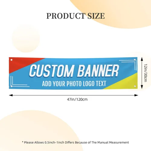 Miniatura 6 de Banners y letreros personalizados para exteriores, personalizables, con foto, texto, decoración de impresión para fiesta de cumpleaños, negocios, 4