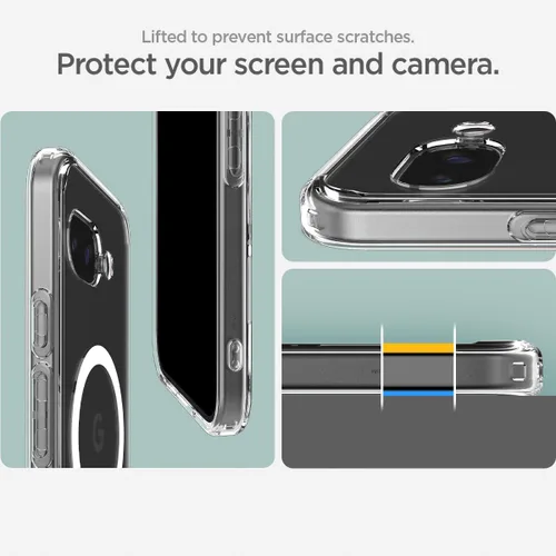 Miniatura 5 de Spigen Funda para Pixel 9a, Ultra Hybrid MagFit (2025) [Compatible con accesorios MagSafe] [Anti-amarillamiento] - Transparente