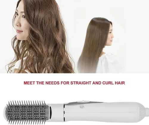 Miniatura 6 de Herramienta de peinado eléctrica 2 en 1 para secador de pelo, cepillo secador de pelo con peine de burlas, alisador de cabello ajustable de 3