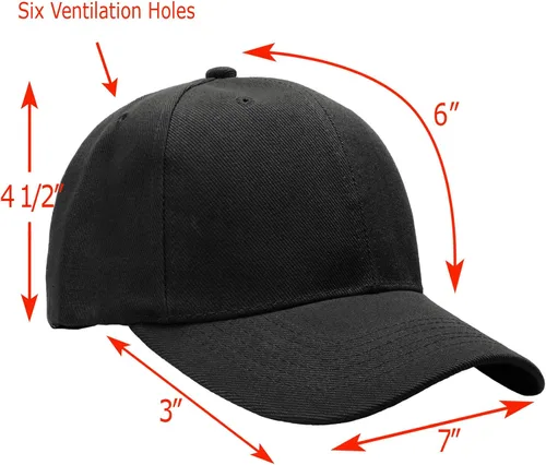 Miniatura 2 de Falari Lote al por mayor 12-Pack Gorra de béisbol de tamaño ajustable Liso Color sólido en blanco