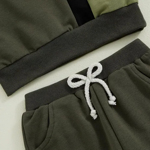Miniatura 80 de Conjunto de sudadera de manga larga con cuello redondo y pantalones deportivos para bebés, ropa de invierno para bebé