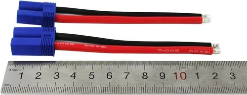 Miniatura 5 de 2 pares EC5 0.197 in macho hembra banana conector con 12awg alambre de silicona 3.93 pulgadas RC Hobby Lipo batería (paquete de 2)