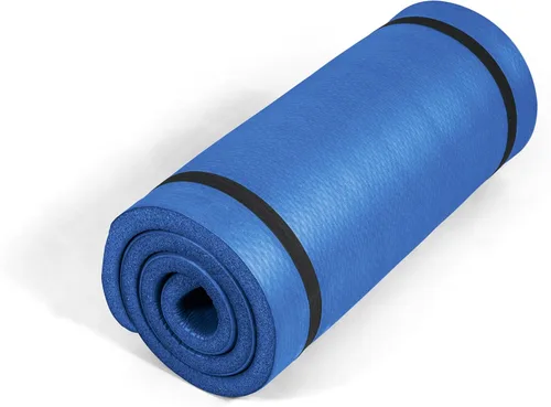 Tone Fitness Esterilla de yoga de 1 pulgada de grosor | Alfombrilla de ejercicio antideslizante de alta densidad con correa de transporte para yoga,