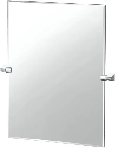 Miniatura 28 de Gatco 5679SM - Espejo rectangular sin marco, 24 pulgadas, latón cepillado negro mate combinado