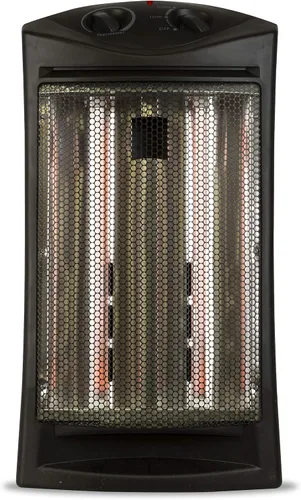 Miniatura 2 de BLACK+DECKER Calentador de torre de cuarzo radiante infrarrojo, calentador de espacio de 1500 W con termostato ajustable, calentador portátil con 2