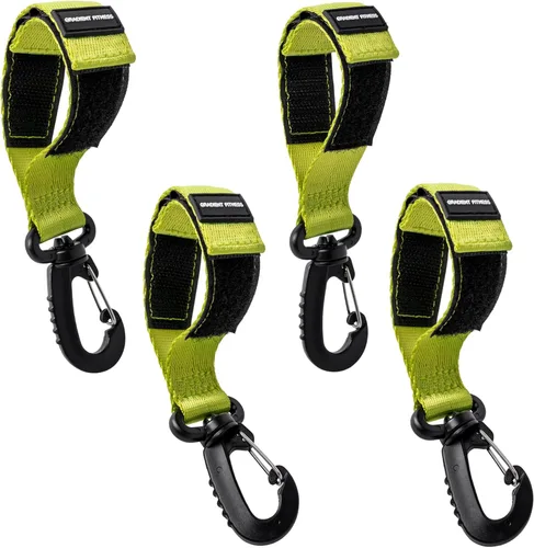 Gradient Fitness Clip de remo SUP (paquete de 4), soporte para tabla de remo de sup, clip de paleta de kayak, soporte para remo Verde