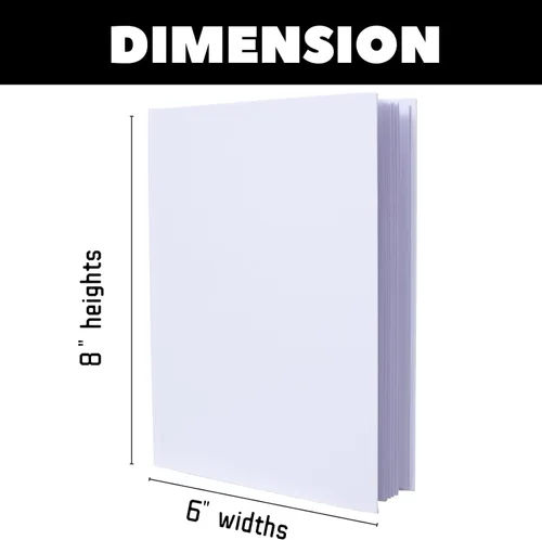 Miniatura 2 de Paquete de 6 libros en blanco de tapa dura, cuaderno de bocetos sin líneas de 6x8 pulgadas - 18 hojas/36 páginas cada uno, paquete a granel