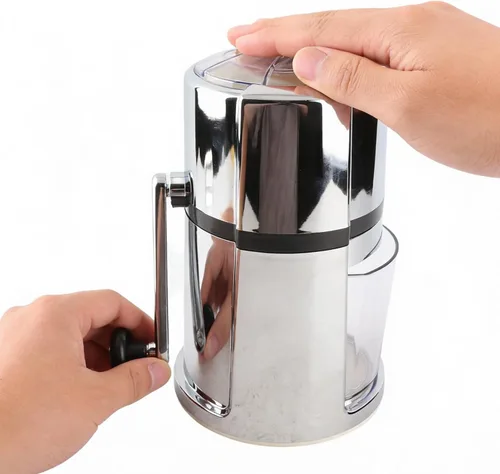 Trituradora de hielo manual Máquina de hielo afeitado Máquina portátil de cono de nieve Máquina comercial de granizado con hoja de acero inoxidable
