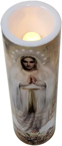 Miniatura 9 de Nuestra Señora de la Buena Ayuda, vela de oración devocional sin llama LED