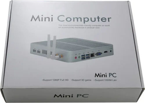 Miniatura 5 de KINGDEL NC3000 Mini computadora industrial, Mini PC sin ventilador, CPU Core i5, 8 GB de RAM, SSD de 512 GB, 3280x2000, 2xCOM RS232, HD, VGA