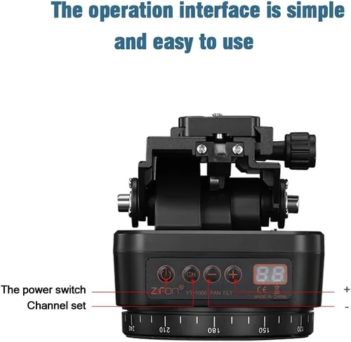 Miniatura 5 de YT-1000 Cabezal panorámico con control remoto, cabezal panorámico giratorio motorizado automático para teléfonos inteligentes/cámaras réflex