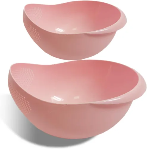 Miniatura 13 de Colador de arroz 2 en 1, cesta de filtro de limpieza de verduras y frutas, 2 piezas resistentes y fáciles de usar accesorios de herramientas de Azul