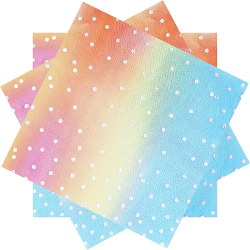 Miniatura 11 de Servilletas de fiesta azules de 13 x 13 pulgadas, servilletas de bebidas azules y doradas, 100 servilletas de papel de cóctel con puntos dorados