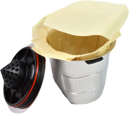 Miniatura 6 de canFly Filtro de papel sin blanquear con tapa compatible con filtros Keurig K-cup de una sola taza compatibles con Keurig, Ekobrew, EZ-Cup y otros