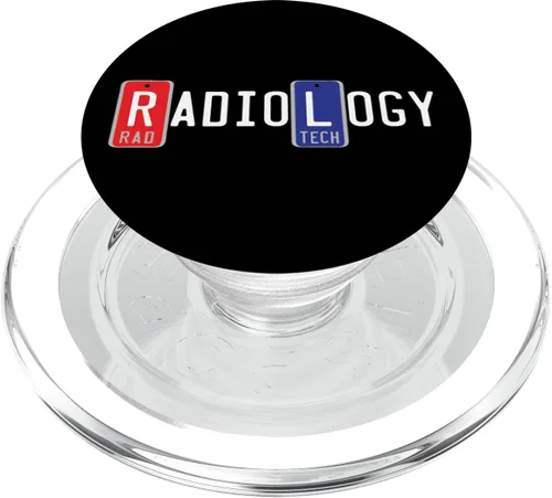 Miniatura 8 de Radiología marcadores, izquierda y derecha, RAD Tech x-ray ubicación popsocket agarre y soporte para teléfonos y tabletas, Negro