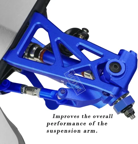 Miniatura 4 de Pieza de mejoras para 1/10 Vorteks/Granite/Senton 4x4 3S Blx Mega 550, amortiguadores RC de aleación, brazo de suspensión delantero y trasero, Azul