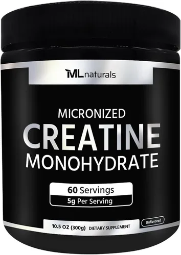Miniatura 3 de ML Naturals Monohidrato de creatina micronizada 0.18 oz (por porción) - 500g (17.6oz) - 100 porciones - Apoya el crecimiento muscular y la fuerza
