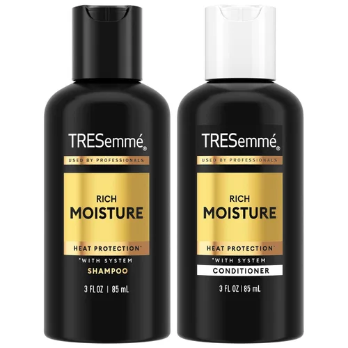 TRESemmé Travel Essentials, Juego de Champú y Acondicionador de Humedad Rica, Desenredante Hidratante para el Cabello con Ácido Hialurónico, 3 Oz c/u